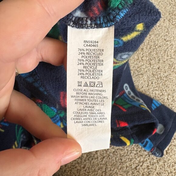 The Children’s Place toddler boys pullover fleece blue 2T construction vehicle - Picture 8 of 8